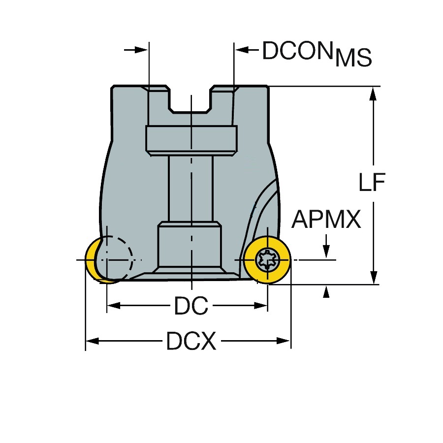 MFR-050Q22RD12-4 Эквивалент MFR-050Q22RD12-4/ Фреза корпусная для торцевой и профильной обработки