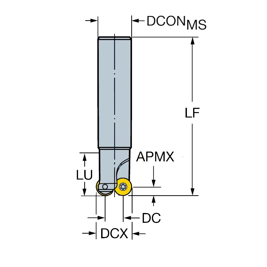MFR-025A25RD10-2 Эквивалент MFR-025A25RD10-2/ Фреза корпусная для торцевой и профильной обработки