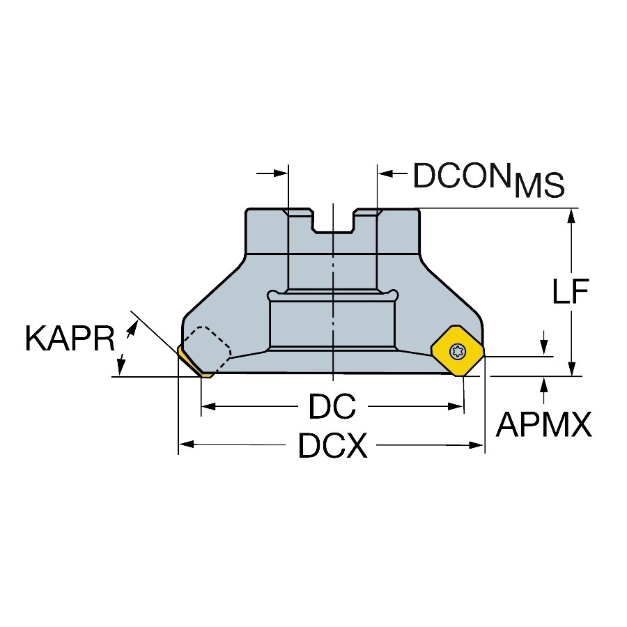 MF45-050Q22SE12-4 Эквивалент MF45-050Q22SE12-4/ Фреза корпусная торцевая