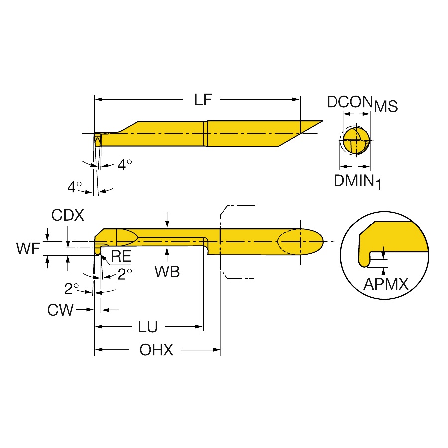 EXS-04R060-4210L EPM15 Эквивалент EXS-04R060-4210L EPM15/ Вставка токарная для мелкоразмерной обработки