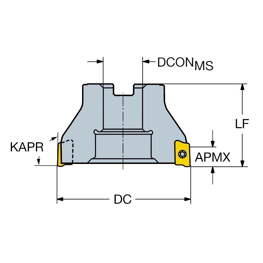 ME90-050Q22P11-4 Эквивалент ME90-050Q22P11-4/ Фреза корпусная для обработки уступов